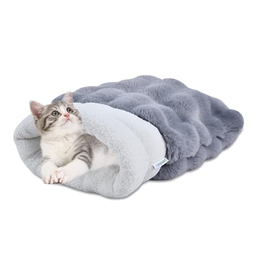 GOOPAWS 4 in 1 Self Warming Burrow Cat Bed, Pet
