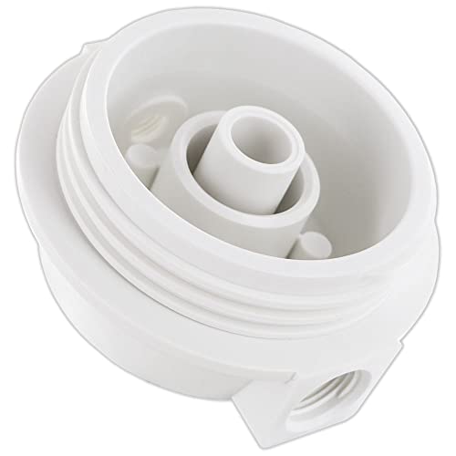 Image of Neo-Pure 10 inch Water Filter Housing with Clear Sump and Flat White Cap, 1 /2 inch FNPT, No Pressure Relief, Compatible with Standard 10 inch x 2.5 inch Slimline Filter Cartridges
