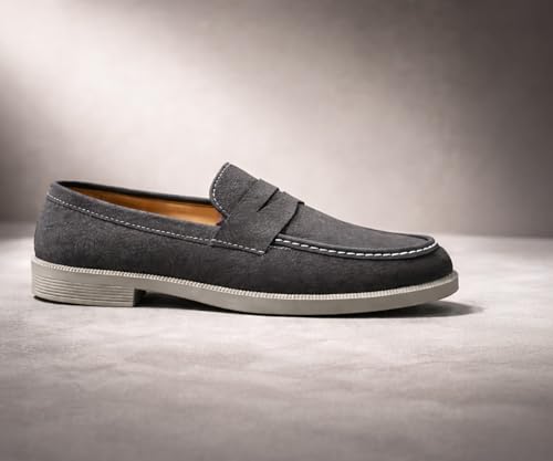 Image of Kraasa Men Premium Driftor 2.0 Block Heel Loafers for Mens, Causals| Lighweight Slip-On's | Soft Cushioned Insole | Super Flexible, Comfortable for Men