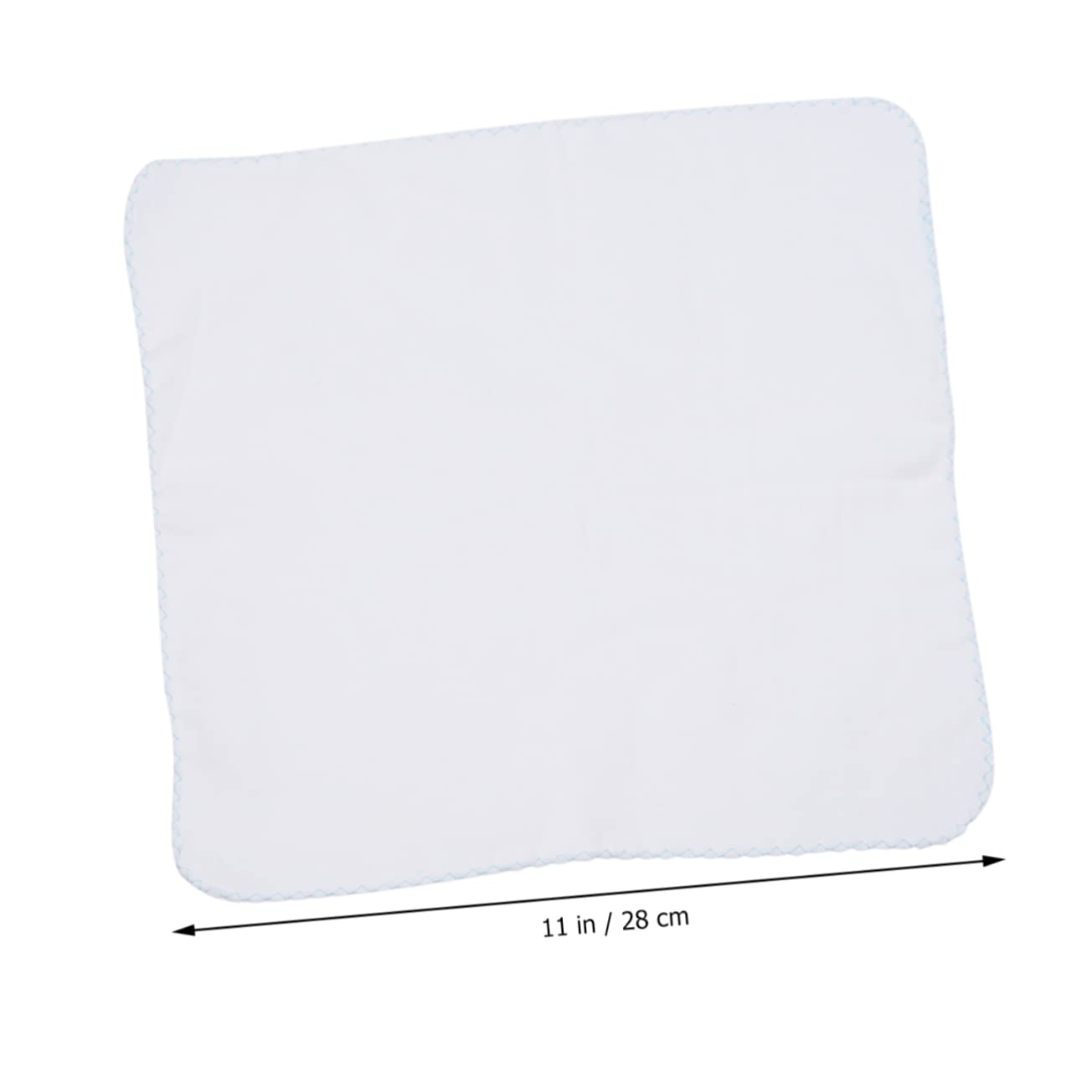 FOMIYES 10pcs Double Layer Cotton Gauze Towels for Makeup Removal and Saliva Soft Handkerchiefs with Blue Edging for Parents and Everyday Use