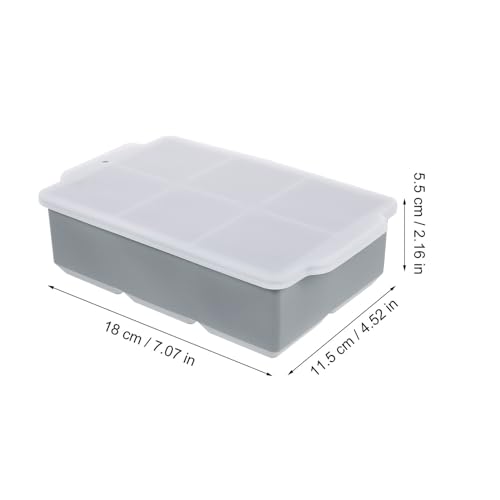Molde de silicona para cubitos de hielo con tapa, resistente y compacto miniatura 5