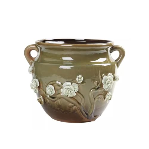 Acuario Sala De Estar Pecera Maceta De Cerámica Interior Tanque De Tortugas Para El Hogar Patio Tanque De Plantas Acuáticas Con Asa Decoracione Acuario Sala De Estar Pecera Maceta De Cerámica Interior Tanque De Tortugas Para El Hogar Patio Tanque De Plantas Acuáticas Con Asa Decoracione