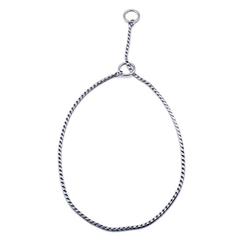 Sgoda Silver Dog Chain Collar Choke Pet Training Snake Collar With Heavy Links, 16 In, 3 Mm #TOP3