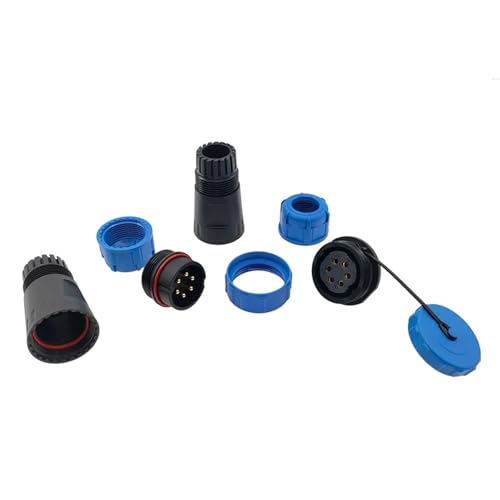 Conector SP28 estanco IP68 de 2 pines con ángulo cuadrado para conexiones premium 6