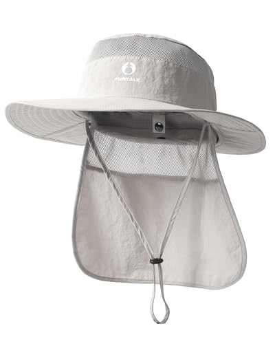 Image of FURTALK Sun Hats for Men Women Fishing Hat with Neck Flap UPF Protection