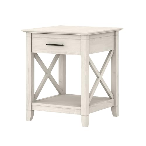 Bush Home End Table with Drawer, Nightstand with Storage, Living Room and Bedroom Furniture, Key West Collection, Linen White Oak by Bush Home - Image 8