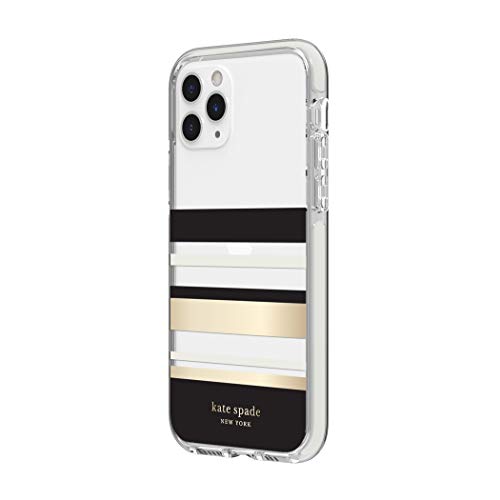 Kate Spade New York Park Stripe Case For Iphone 11 Pro,Polycarbonate,Shock-Absorbent - Defensive Hardshell With Cream Bumper #TOP2