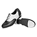 Linodes PU Leather Lace Up Tap Shoe Dance Shoes for Women and Men's Dance Shoes-Black/White-4.5M