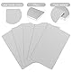50 Stücke Metall Visitenkarten, Laser Gravierte Metall Karte, Aluminium Leere Visitenkarten Metallplatte 8.6 cm x 5.4 cm x 0.2 mm für Kunden Geschäfts DIY Geschenkkarten (Silber-Grau)