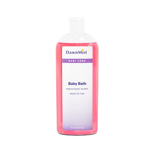 Image of Dukal BB4548 Dawn Mist Baby Bath with Dispensing Cap, 16 oz. Bottle, Pack of 12