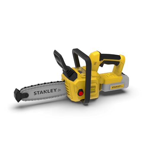 Stanley Jr. Battery-Operated Chainsaw – Realistic Toy Chainsaw Tool with Safe Rotating Chain & Sounds | Durable Pretend Play Chainsaw for Kids Ages 3+ | Includes Batteries