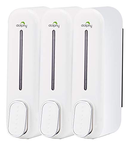 Image of DOLPHY ABS Liquid Soap Dispenser For Bathroom & Kitchen -300Ml-Set Of 3,White