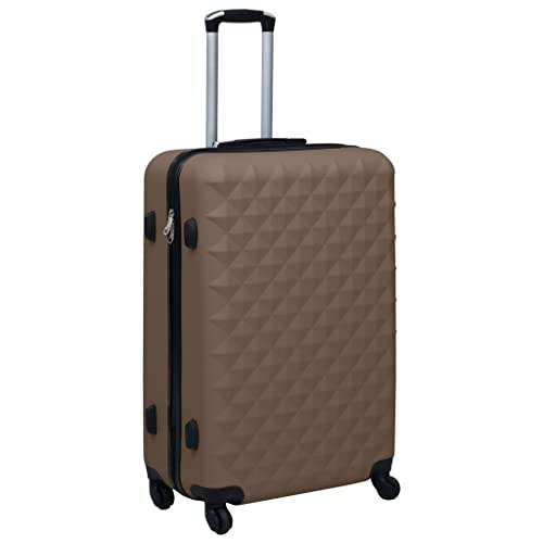 Stylish and Durable Hardcase Trolley for Travel, ABS Construction, Security Lock, Brown Color, 18.9