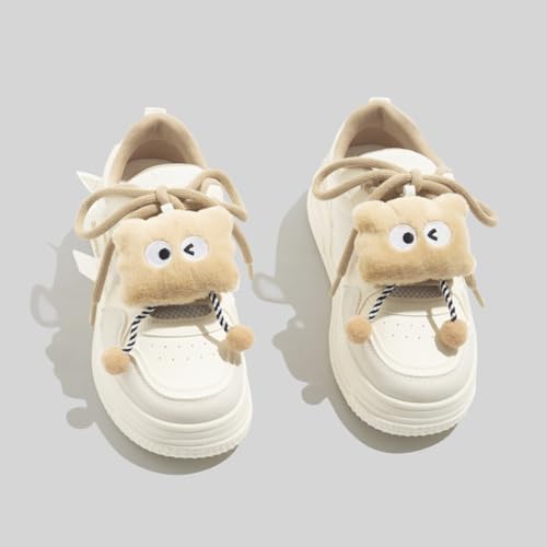 Fuzzy Monster Chunky Platform Sneakers Women Cute Y2K Aesthetic 1.8" Height Increase Breathable Mesh Casual Outfit Spring Summer Walking Shoes4