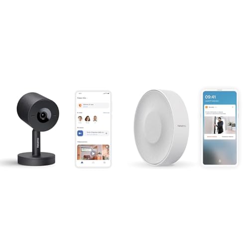 Netatmo Smart Indoor Camera Advance + Smart Indoor Siren – Riconoscimento facciale ottimizzato da AI