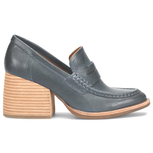 MOOMMO Women's Chunky Platform Loafers Pumps Round Closed Toe Slip On Penny Loafers Suede Block High Heels Oxford Shoes Formal Classic Thick Heel Dress Loafer Office Ladies Vintage Comfort 4-11 M US2