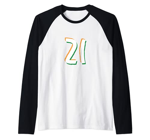 Flag India Raglan Baseball Tee, Black