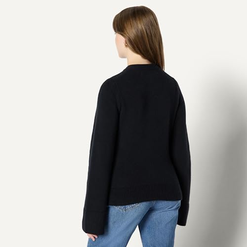 Amazon Essentials Women's Regular-Fit Long-Sleeve Cardigan with Bell Sleeves and Shaped Waist, Black, X-Small - image 2
