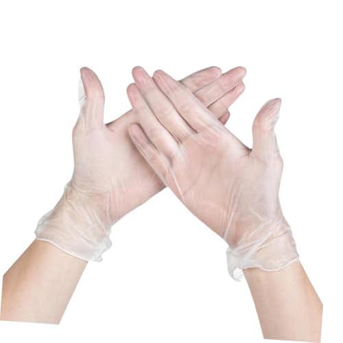 KOMBIUDA 80 Unidades Guantes Desechables PVC sin Polvo Talla S para Limpieza Doméstica y Cocina Multiusos Cómodos y Elásticos Aptos para Manipulación de Alimentos y Belleza