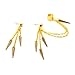 Gold Spiked Ear Cuff Handmade Unusual Rockabilly Chain Earrings Jewelry Gift for Rocker Crazy Halloween Ear Wrap for Men Ear Cuffs