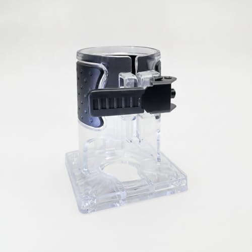 SiaBiced Base de Enrutador de Plástico Transparente para Recortadoras de 64-65mm – Accesorio de Carpintería para Acabados Precisos, Style 1