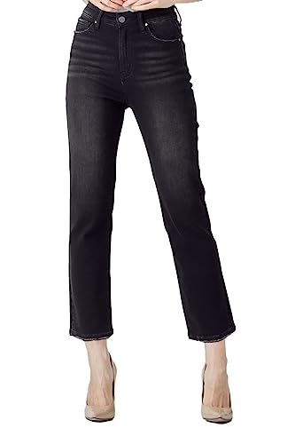 SALT TREE Risen Jeans - High Rise Crop Straight Jeans - RDP5250