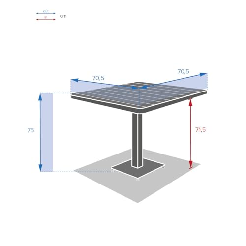 Table de jardin bistro Tyla antirouille pour balcons et petits espaces extérieurs