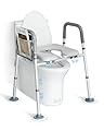 Raised Toilet Seat with Handles FSA Eligible, Upgraded Larger Suction Leg Toilet Riser with Handles, Adjustable Elevated Toilet Seat, Tool Free Toilet Seat Risers for Seniors/Handicap/Elderly/Disabled