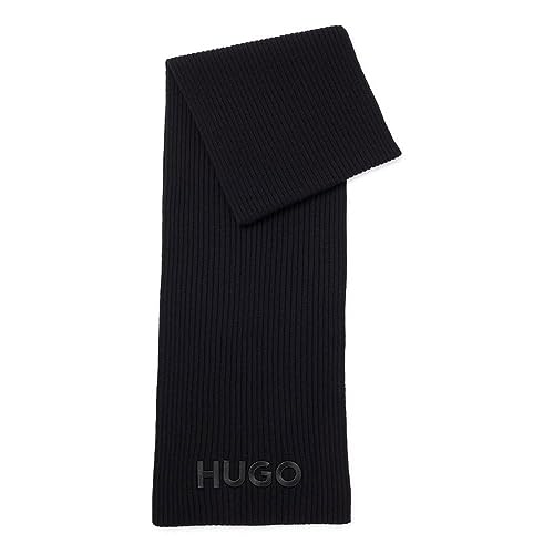 HUGO Herren Xon Beanie – Schwarz, Aus Recycelter Wolle Und Polyamid, Einheitsgröße Für Herren