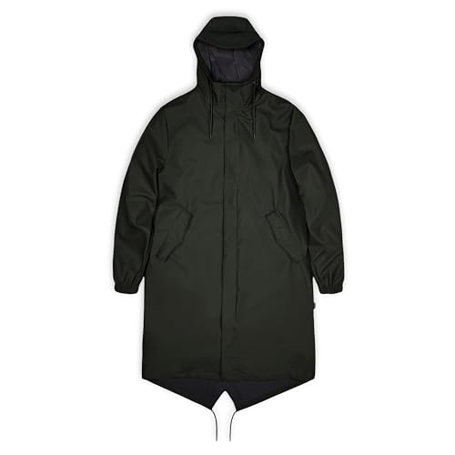 Parka unisex RAINS Fishtail chubasquero largo de adulto resistente al agua