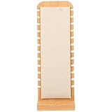 HOMSFOU Soporte de Exhibición de Joyas Desmontable de Madera Color Beige para Collares, Estante para Múltiples Colgantes, Organizador Compacto para Uso Personal, Tienda y Ferias, hasta 12