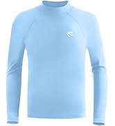 DRONIRING Boys' Long Sleeve Rash Guard, UPF 50+ Swim Shirt Toddler Kids, SPF UV Sun Protection Wa...