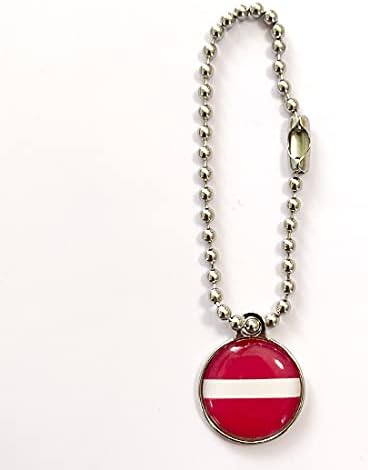 Amazon ミニまる ミニかくシリーズ バルト三国の国旗 ラトビア ミニまるキーホルダー 直径約17mm バッジ おもちゃ