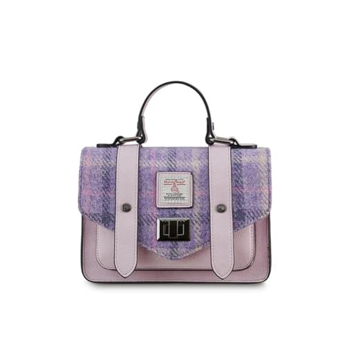 Image of Islander Harris Tweed Mini Satchel, Handbag for Women, Flap and Microfiber Leather