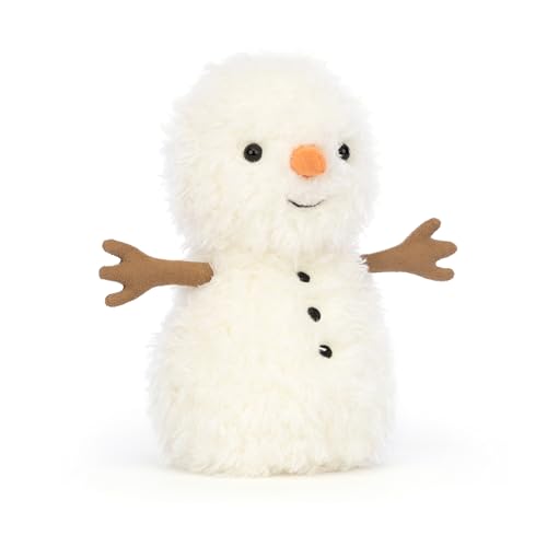Jellycat Little Snowman Stuffed Toy, 7 inches - Snowman Plush
