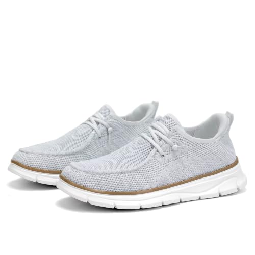 Image of Mens Slip-on Loafers Comfortable Boat Shoes Casual Walking Sneakers Mesh Business Oxfords Work Lightweight Soft Sole
