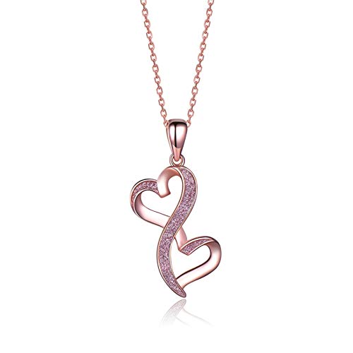 Collier femme argent rose cœur le cadeau idéal pour maman et jeune fille