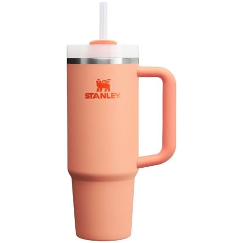 STANLEY Quencher H2.0 Tumbler with Handle and Straw 30 oz | Flowstate 3-Position Lid | Cup Holder Compatible for Travel | Insulated Stainless Steel Cup | BPA-Free | Nectarine