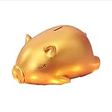 黄金の豚の貯金箱、男の子と女の子が保存するかわいい漫画の紙幣箱YXDS