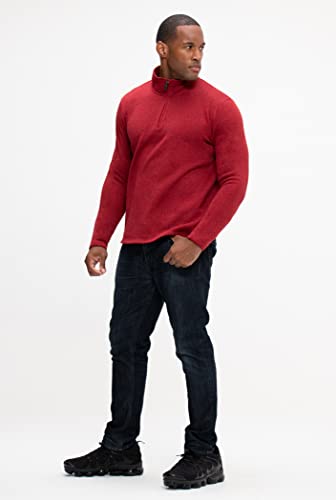 DEVOPS Men's Long Sleeve Fleece Jacket Quarter-zip4
