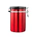 Produktbild UPKOCH Teedose Kaffeedose Edelstahl luftdicht Lebensmittel Dose Kaffeebehälter Aromaverschluss Behälter für Kaffee Tee Kakao Kaffeebohnen Kaffeepulver Nüsse (Rot L)