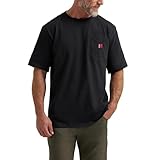 RIGGS WORKWEAR by Wrangler Men's Pocket T-Shirt, Black, Large