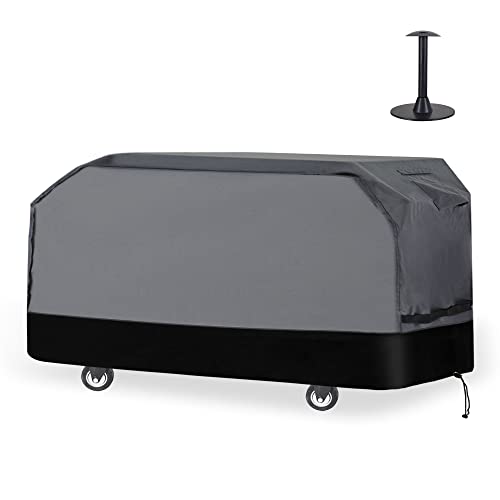 Waykea Heavy Duty Griddle Grill Cover for Blackstone 36 Inch, Royal Gourmet | Thick 600D Oxford Waterproof UV & Fade Resistant Griddle Station Cover (68â€W x 28â€D x 35â€H, Gray/Black)