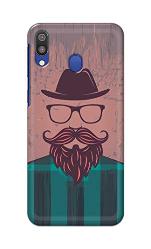 Image of PRINTFIDAA Man Icon with Beard Shirt Hipster Printed Designer Hard Case for Samsung Galaxy M20, SM-M205F / DS, SM-M205FN / DS Back Cover -(e) RPM1001