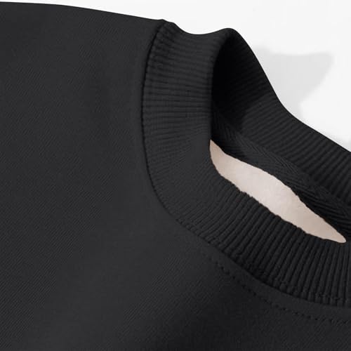 DDAPJ pyju Boys Girls Fleece Sweatshirt Unisex Kids Winter Warm Crewneck Pullover Sherpa Lined Thermal Tops 3-13Years3