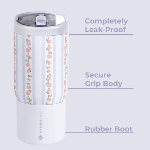 Image of HydroJug Sport 14 oz Insulated Kids Water Bottle with Straw, Primrose