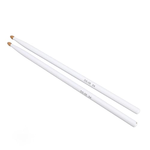 Baquetas para batería 5A de arce, 1 par para adultos, niños y principiantes, accesorios de reemplazo para instrumentos musicales (blanco) miniatura 2