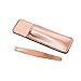 Produktbild TWEEZERMAN Mini Pinzette mit Lederhülle (Schräge Spitze zum Augenbrauenzupfen, Reisegröße), Roségold
