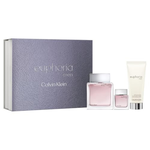 Calvin Klein Euphoria 3-Piece Gift Set for Men 3.4 Oz EDT 0.5 Oz EDT and After Shave Balm