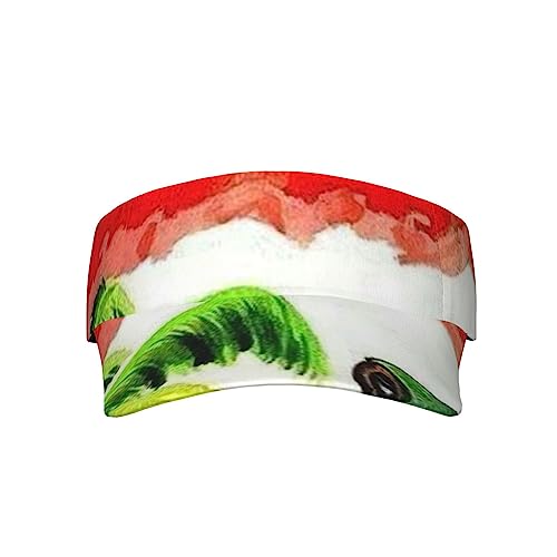 Apbdffjnf Puerto Rico Flag Frog Palm Trees Sun Visor Hats - Golf Visor for Women Men Adjustable Visor Hat Ladies Ponytail Baseball Cap Tennis Running Visors Cap
